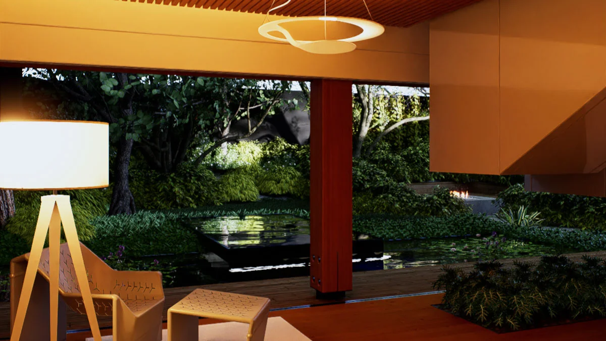Casa Metepec. Vista al jardin. By Ethelett.