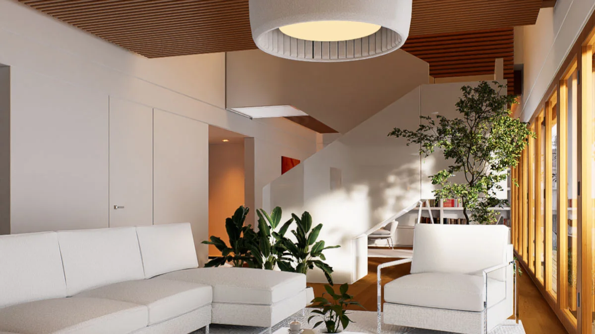 Casa Metepec. Vista interior desde la sala. By Ethelett.