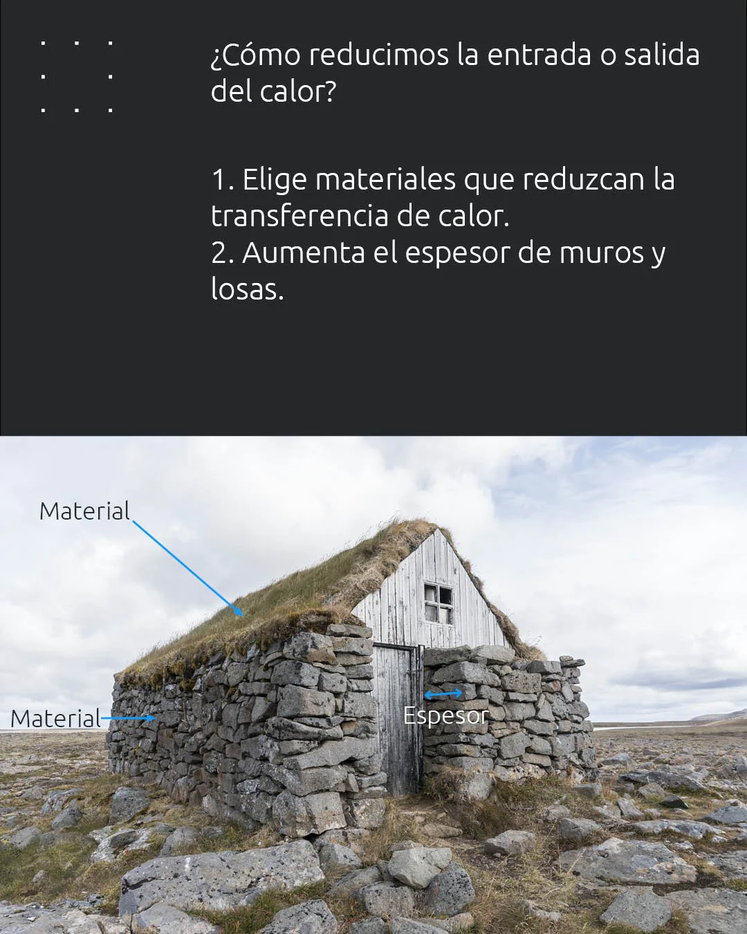 Cómo reducimos la entrada o salida de calor