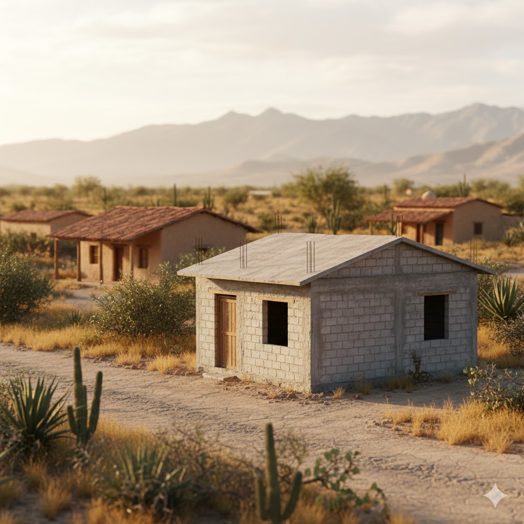 Uso de materiales industriales en contextos rurales